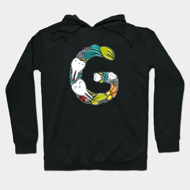 Letter G Hoodie by Happimola